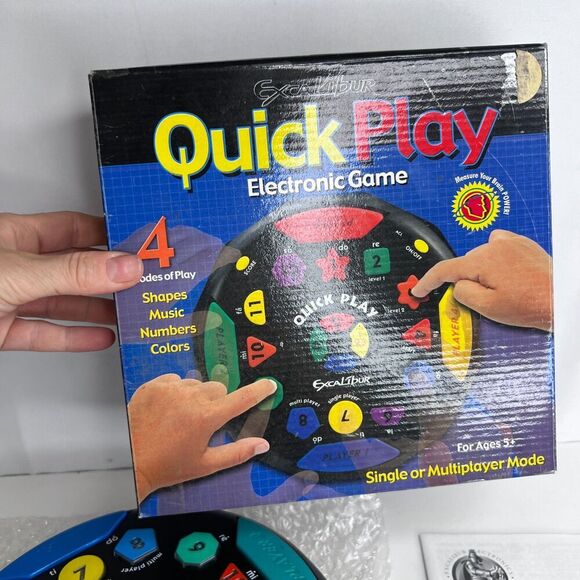 Excalibur Quick Play Electronic Game NEW Shapes Music Colors Numbers Memory - Picture 9 of 10